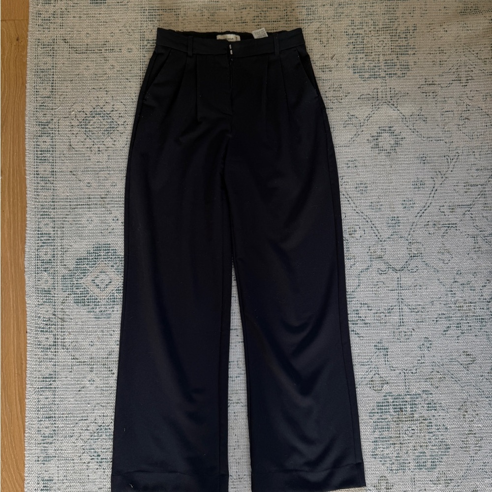 Abercrombie Black Wide-Leg Trousers